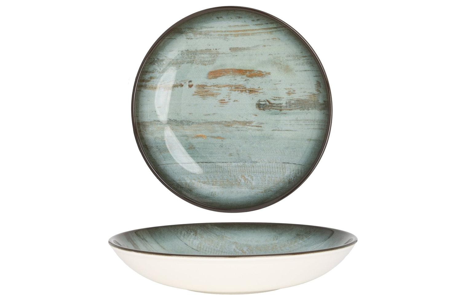 Bonna Diep bord - Madera - Porselein - 25 cm (1300cc) - set van 6