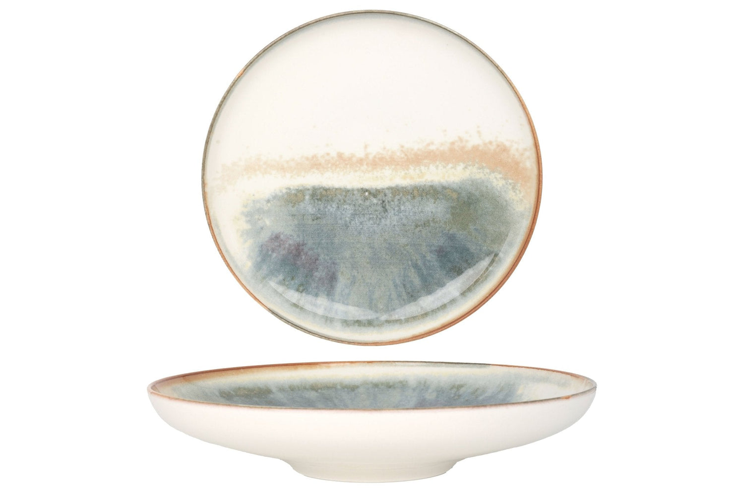 Bonna Diep bord - Fium - Porselein - 25 cm (1300cc) - set van 6