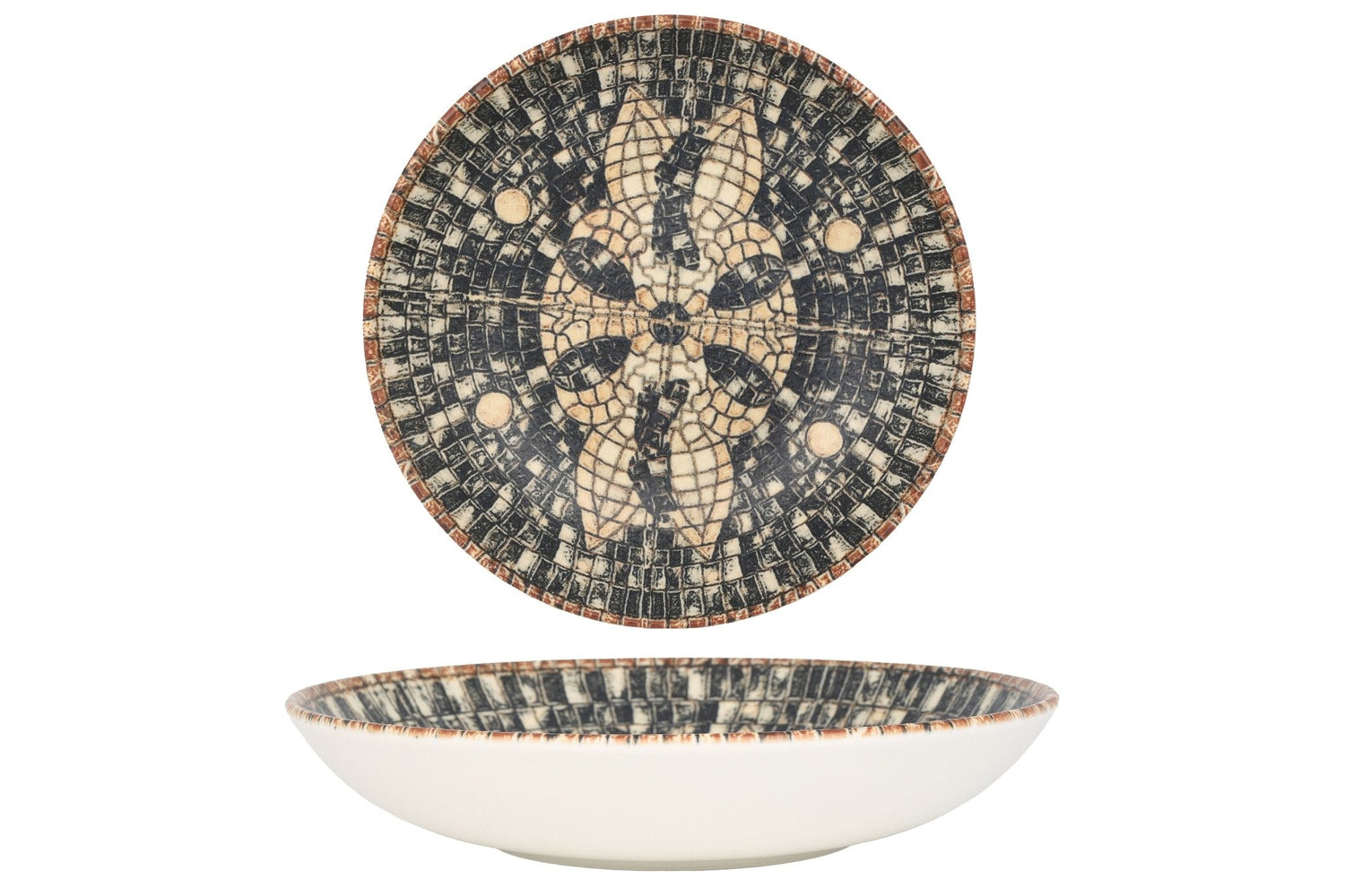 Bonna Diep bord - Mesopotamia - Porselein - 23 cm (1000cc) - set van 6