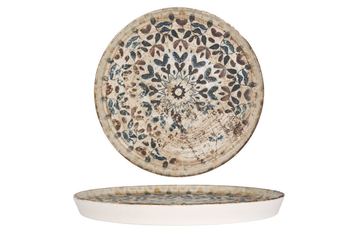 Rinart Gebaksbord - Aztec - Porselein - 20 cm - set van 6