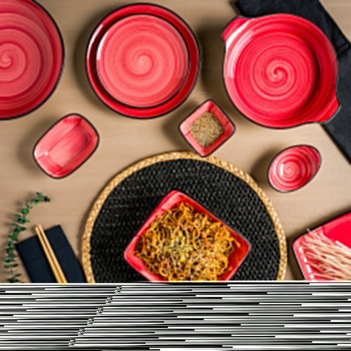 Bonna Pizzabord - Aura Passion - Porselein - 32 cm - set van 2