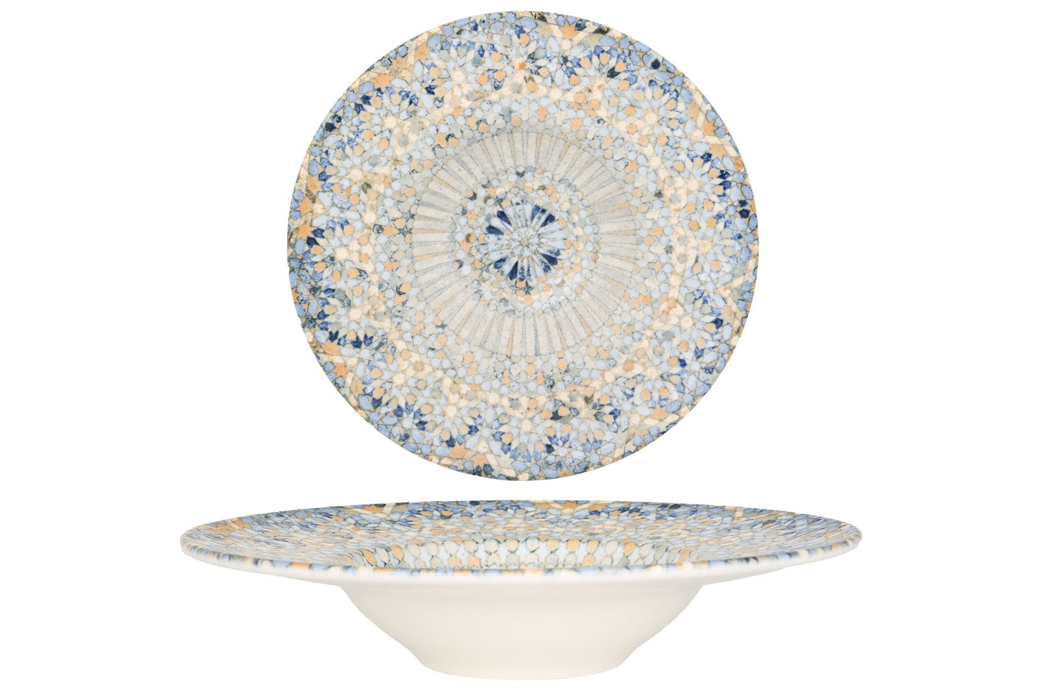 Bonna Pastabord - Luca Mosaic - Porselein - 28 cm (400cc) - set van 2