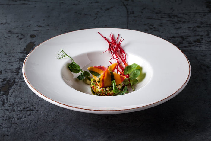 Bonna Pastabord - Retro - Porselein - 28 cm (400cc) - set van 2