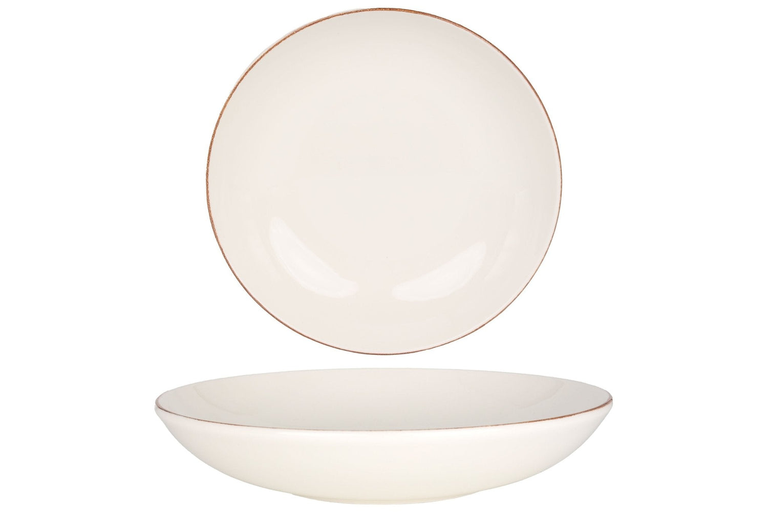 Bonna Diep bord - Retro - Porselein - 23 cm (1000cc) - set van 6