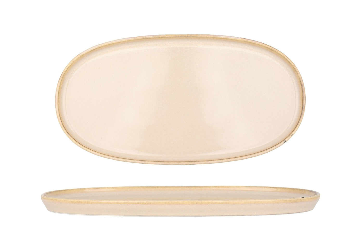 Bonna Serveerschaal - Sand Hygge - Porselein - 30 cm - set van 2