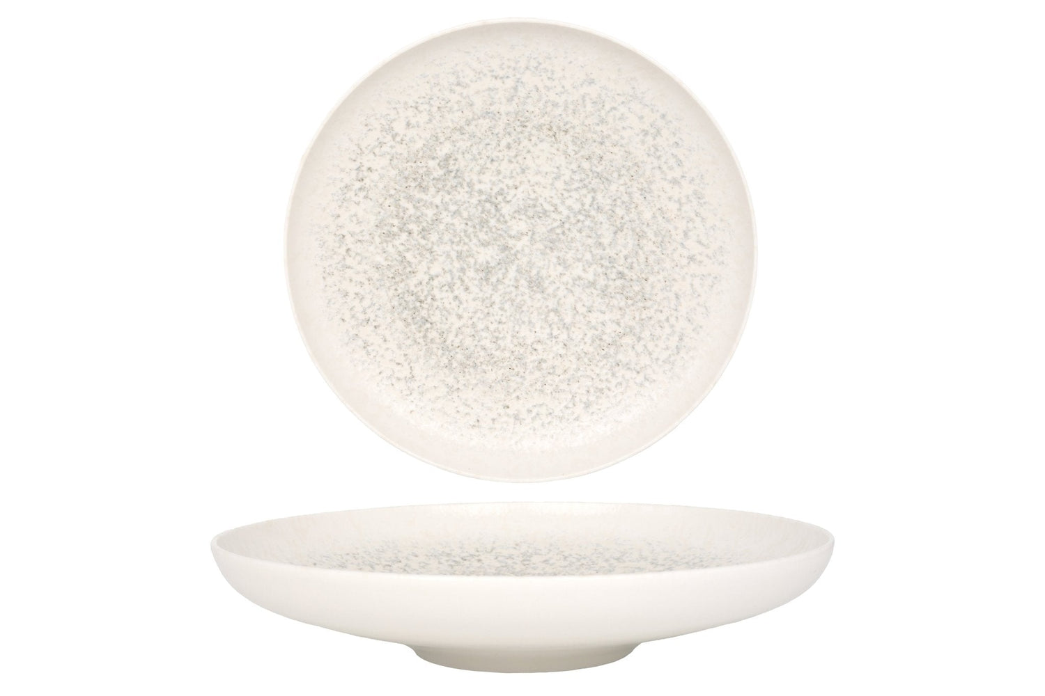 Bonna Diep bord - Lunar White - Porselein - 25 cm (1300cc) - set van 6