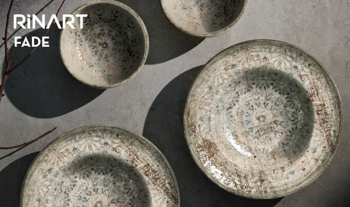 Rinart Gebaksbord - Fade - Porselein - 21 cm - set van 6