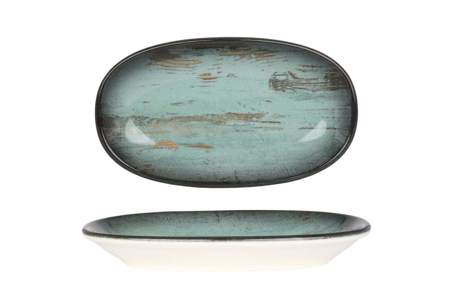 Bonna Serveerschaal - Madera - Porselein - 15x8.5 cm - set van 4