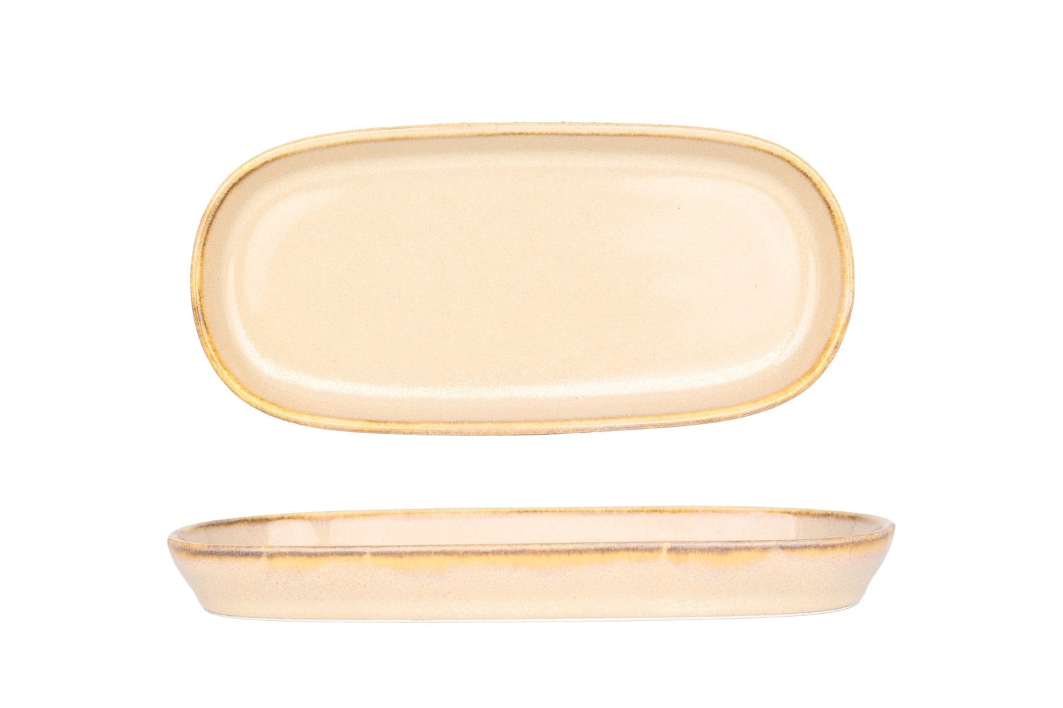 Bonna Serveerschaal - Sand Hygge - Porselein - 21 cm - set van 2