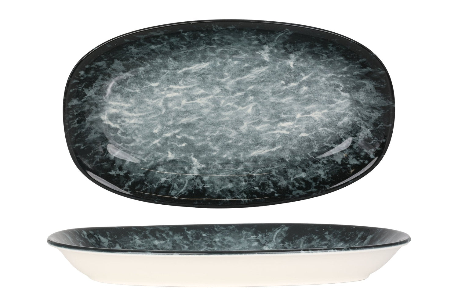 Bonna Serveerschaal - Sepia - Porselein - 34x19 cm - set van 2