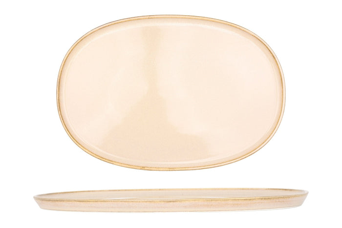 Bonna Serveerschaal - Sand Hygge - Porselein - 34 cm - set van 2