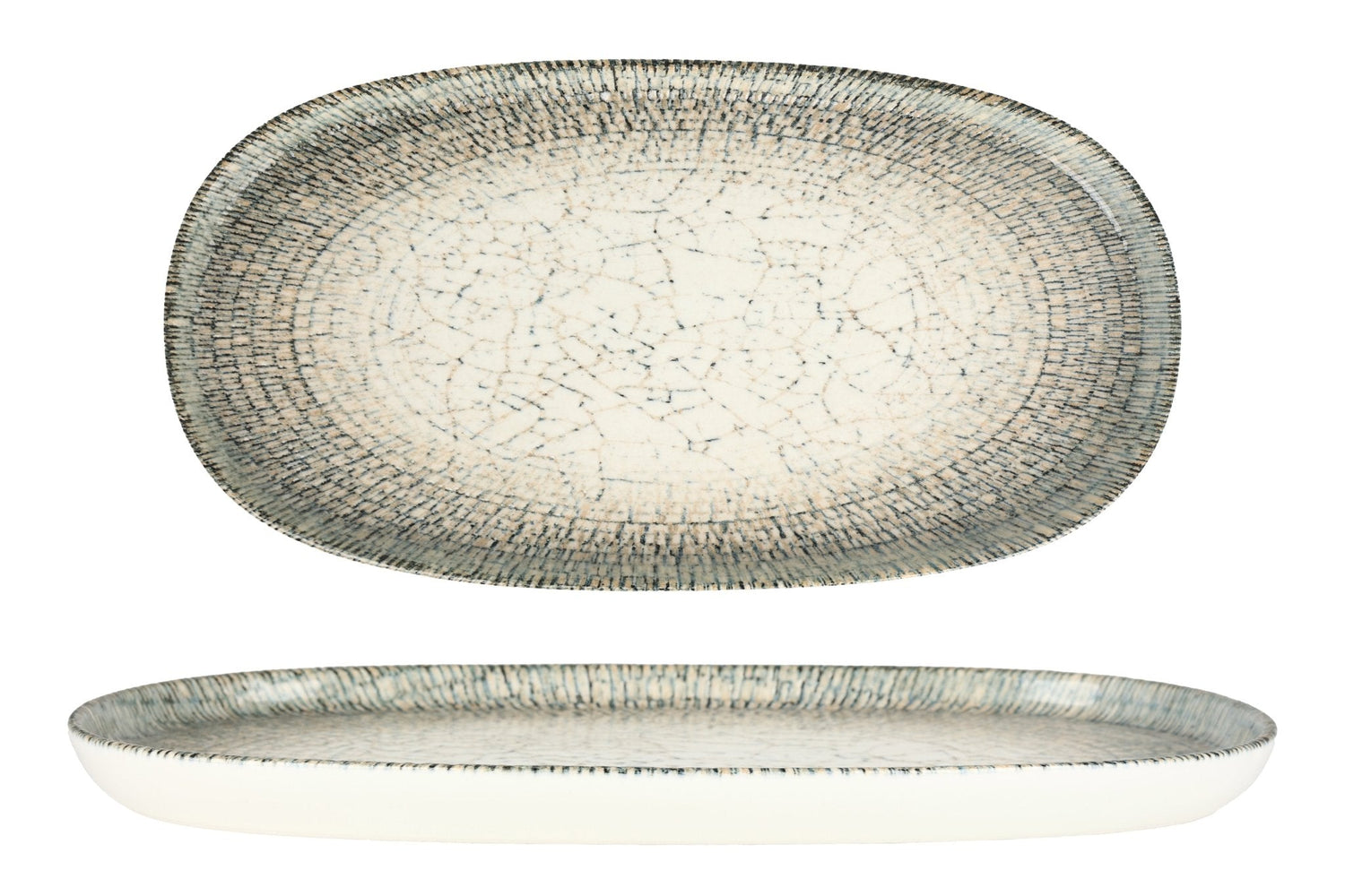 Rinart Serveerschaal - Olmeca - Porselein - 35x18 cm - set van 2