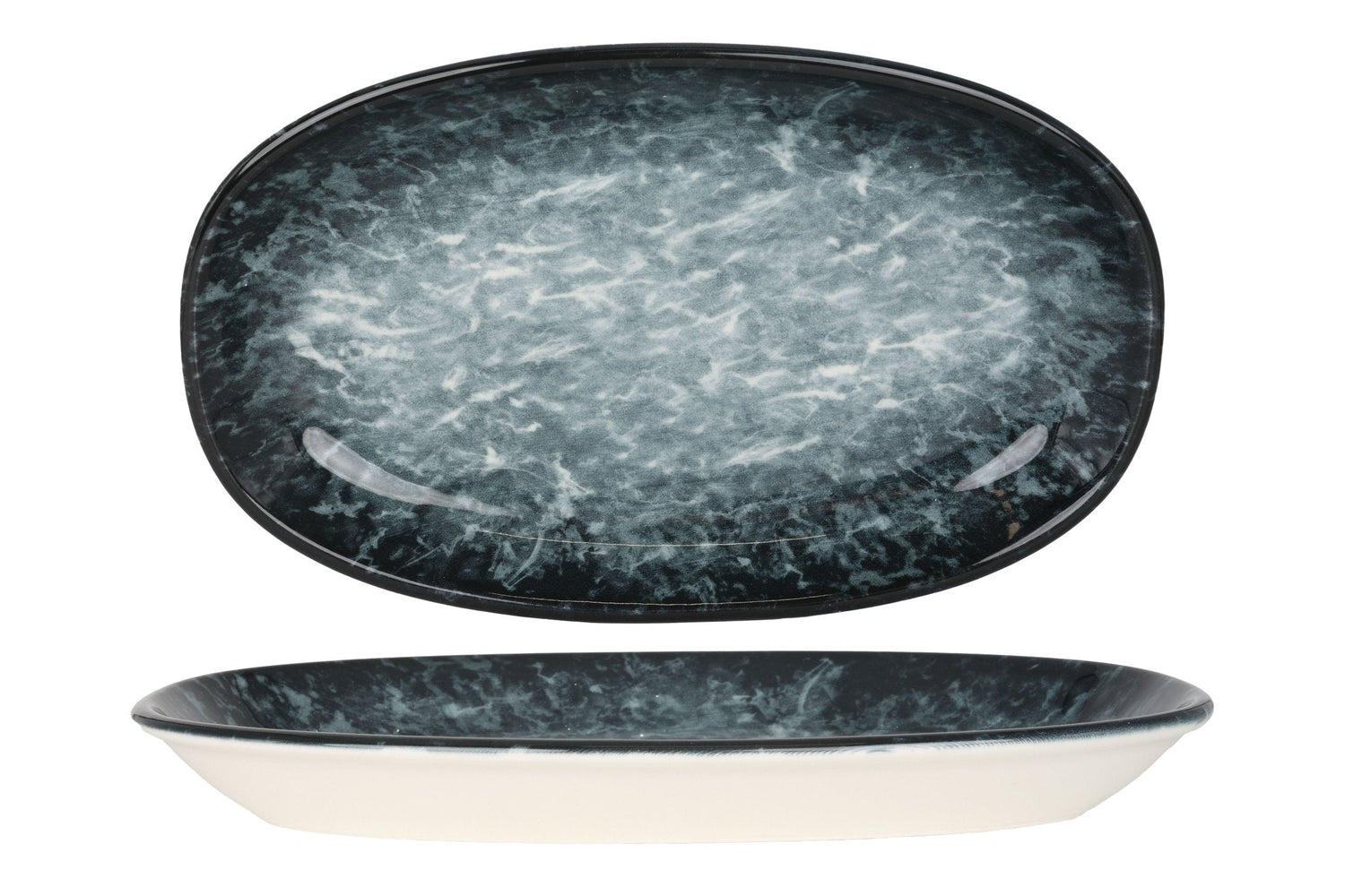 Bonna Serveerschaal - Sepia - Porselein - 24x14 cm - set van 2