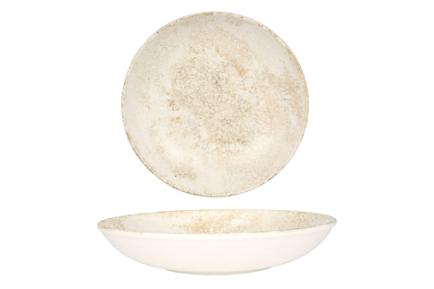 Bonna Diep bord - Nacrous - Porselein - 25 cm (1300cc) - set van 6