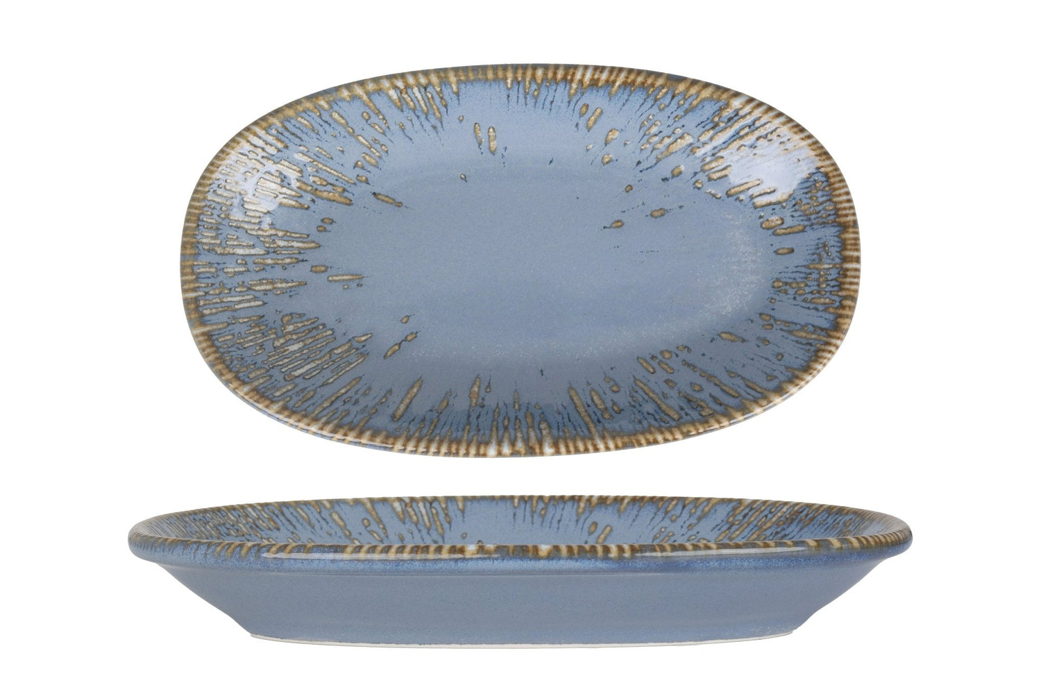 Bonna Serveerschaal - Sky Snell - Porselein - 24x14 cm - set van 2