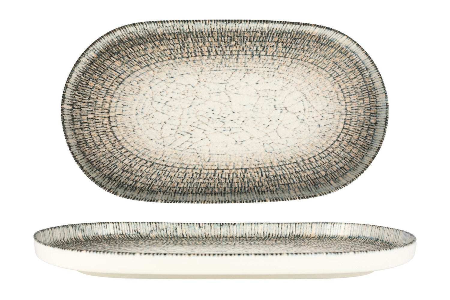 Rinart Serveerschaal - Olmeca - Porselein - 31x18 cm - set van 2