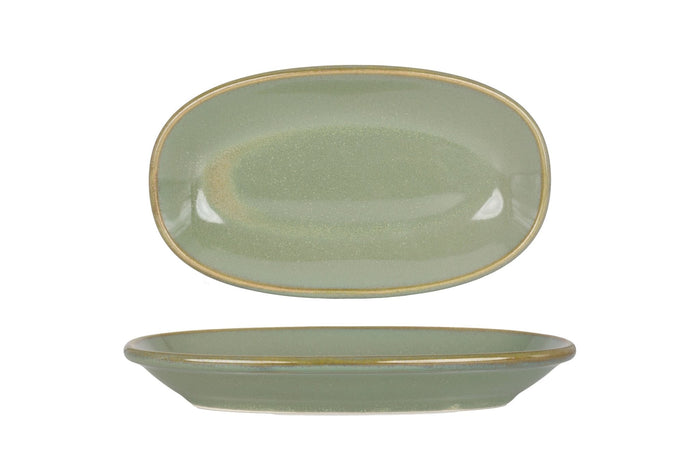 Bonna Serveerschaal - Sage Hygge - Porselein - 15x8.5 cm - set van 4