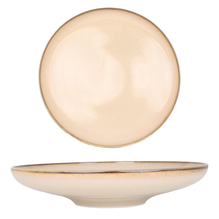 Bonna Diep bord - Sand Hygge - Porselein - 25 cm 1300 cc - set van 6