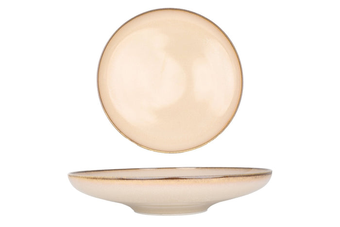 Bonna Diep bord - Sand Hygge - Porselein - 25 cm 1300 cc - set van 6