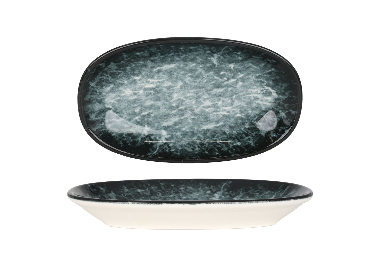 Bonna Serveerschaal - Sepia - Porselein - 19x11 cm - set van 2