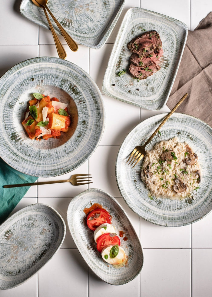 Bonna Serveerschaal - Odette - Porselein - 24x14 cm - set van 2