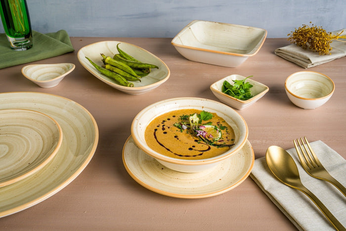 Bonna Pizzabord - Aura Terrain - Porselein - 32 cm - set van 2