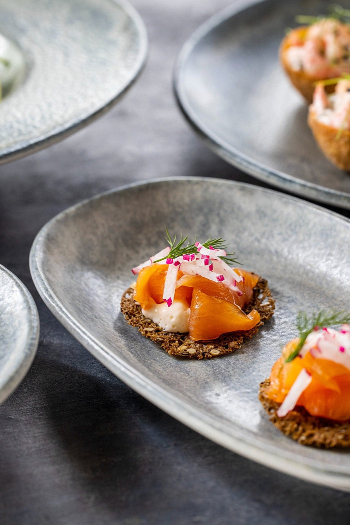 Bonna Serveerschaal - Omnia - Porselein - 15x8.5 cm - set van 4