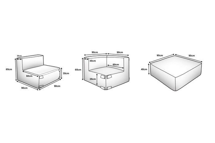 Feel Furniture - Binnen & Buiten bank - Odin - 5 Persoonsbank - Z…