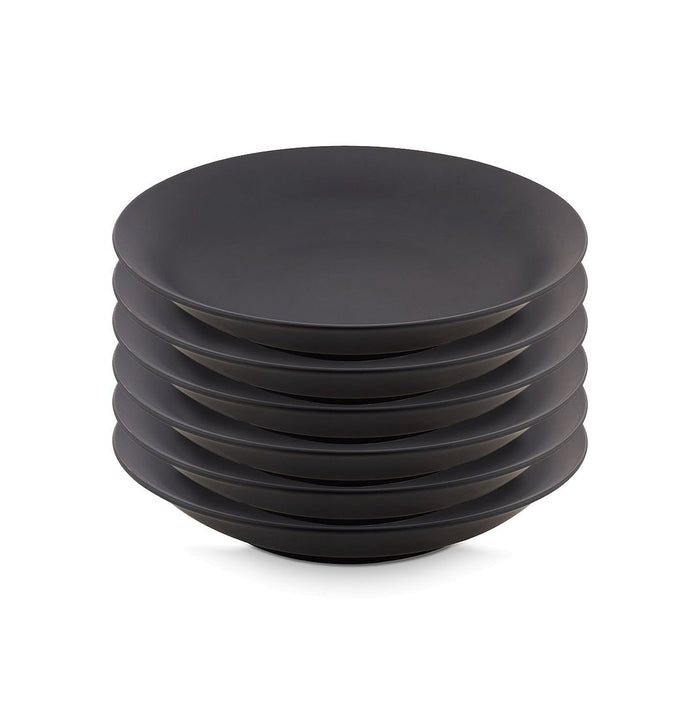 vtwonen - Pastaborden - Bordenset - Mat zwart - 25,5cm - Set van 6