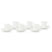 vtwonen - Koffiekopjes met schotels - Wit - 100ml - Set van 6