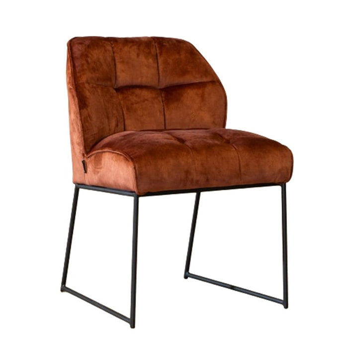 Bronx71 Velvet eetkamerstoel Janna koper