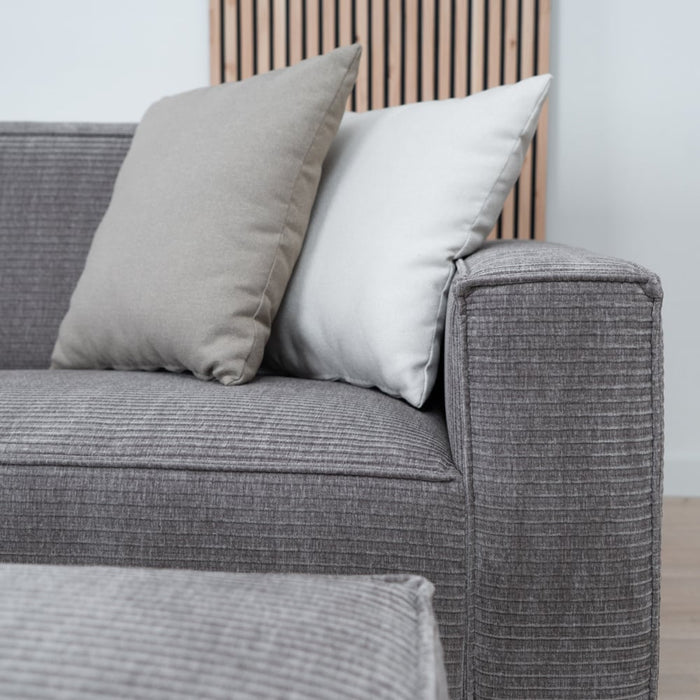 Bronx71 3-zitsbank Kansas taupe ribstof