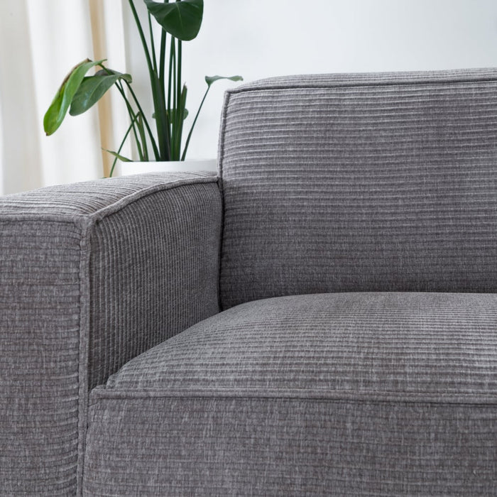 Bronx71 3-zitsbank Kansas taupe ribstof