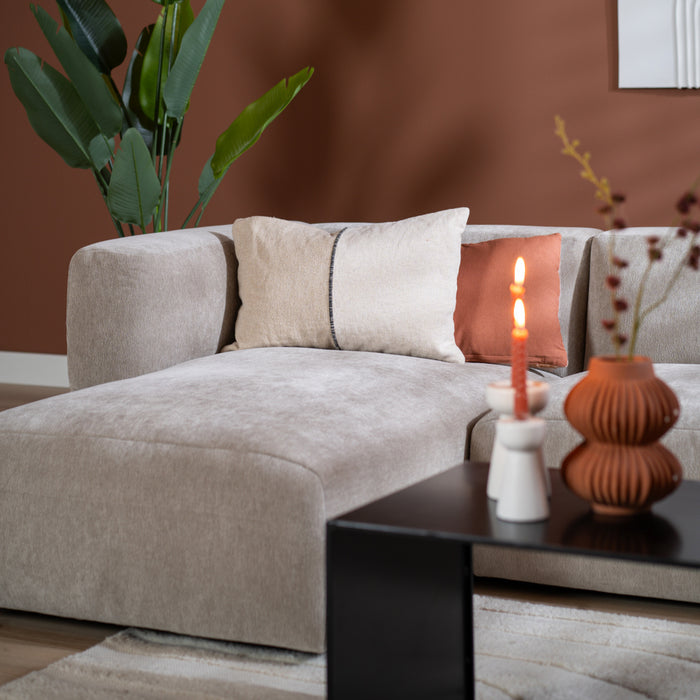 Bronx71 Scandinavische hoekbank Karla taupe links 3-zits