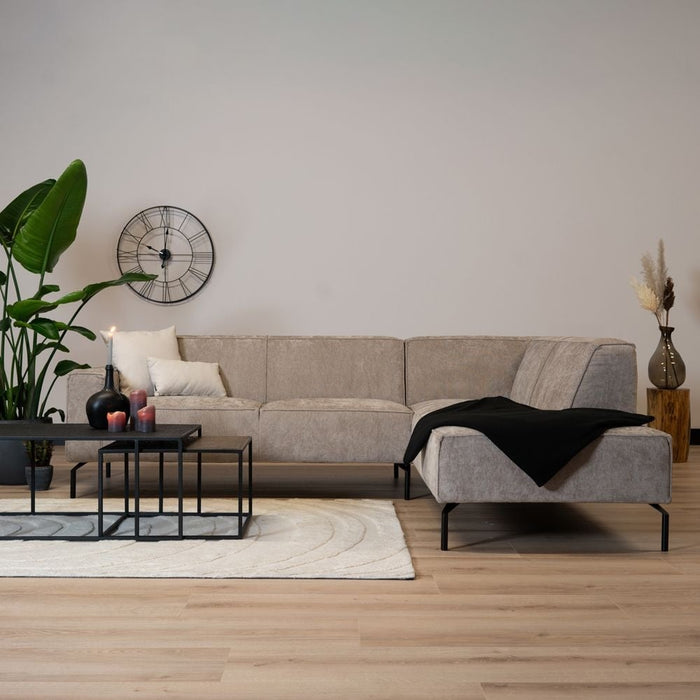 Bronx71 Hoekbank Kansas stof gemêleerd taupe rechts