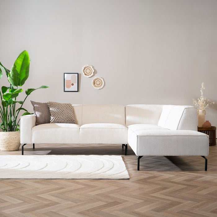 Bronx71 Hoekbank Kansas stof gemêleerd beige rechts