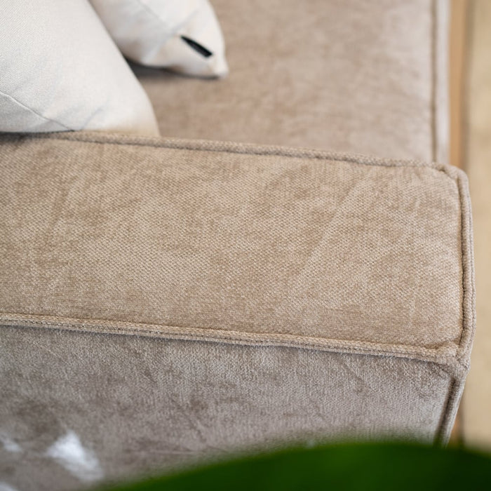 Bronx71 Hoekbank Kansas stof gemêleerd taupe links