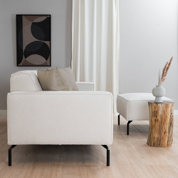 Bronx71 3-zitsbank Kansas stof gemêleerd beige