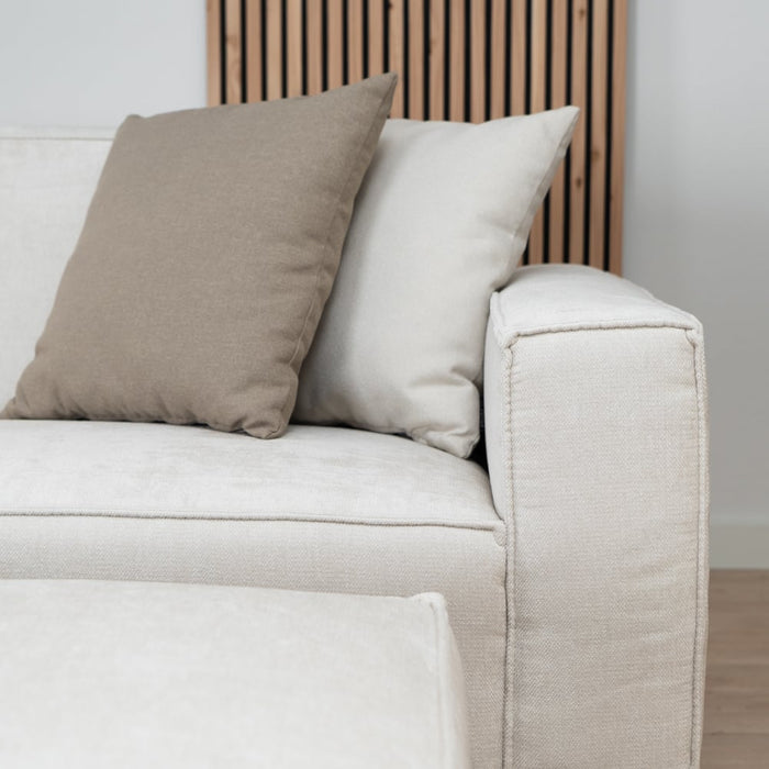 Bronx71 3-zitsbank Kansas stof gemêleerd beige