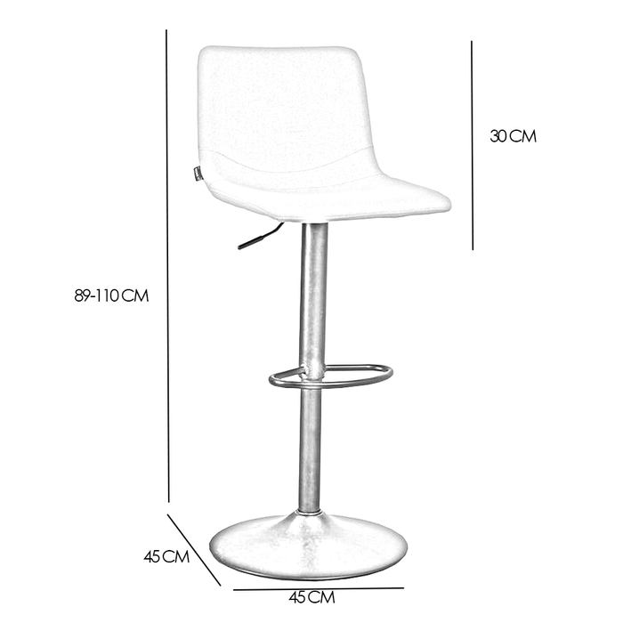 Bronx71 Scandinavische barkruk Eva draaibaar gerecyclede stof beige