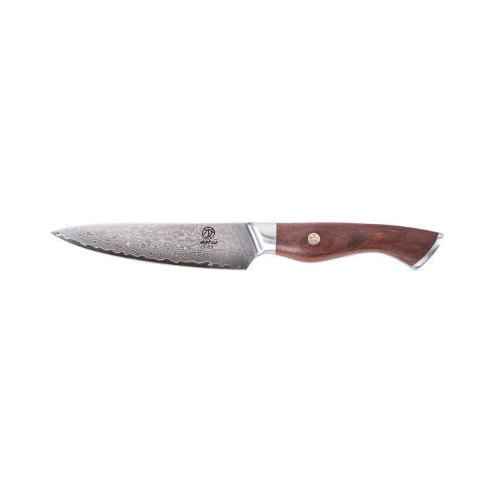 Homizu Baranoki universeel keukenmes - 13cm - VG-10 damascus mes|hout
