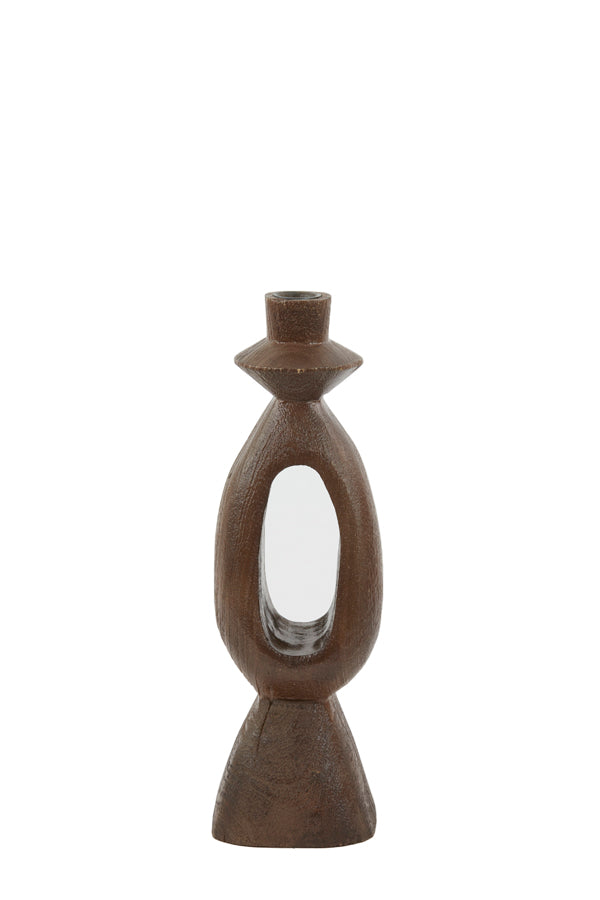 Light&living D - Kandelaar 11x11x36 cm DJANGO hout mat roodbruin