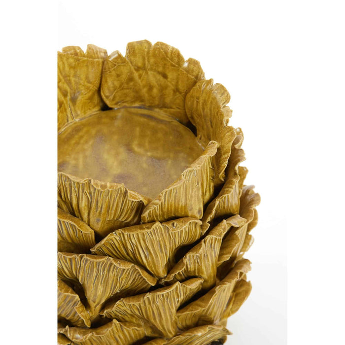 Light & Living Windlicht Tapanui - Okergeel - Ø14cm