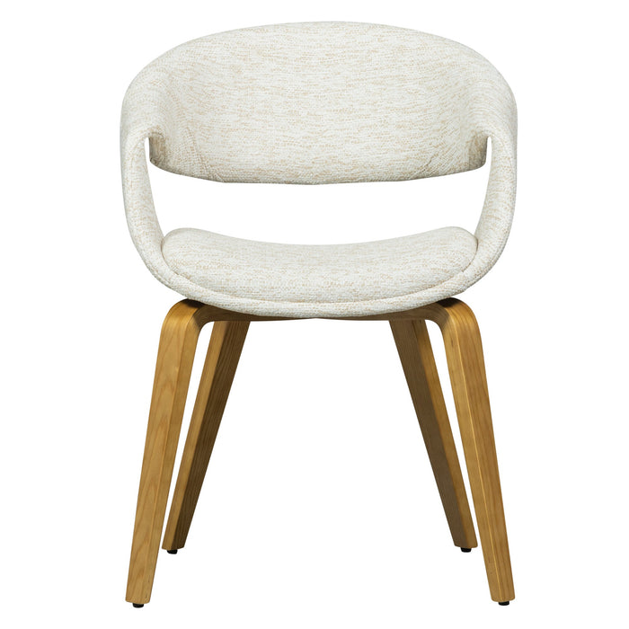 WOOOD Yossi Eetkamerstoelen Houten Naturel Poot - Naturel - Set van 2