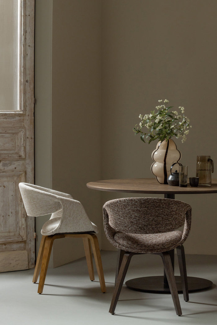 WOOOD Yossi Eetkamerstoelen Houten Naturel Poot - Naturel - Set van 2