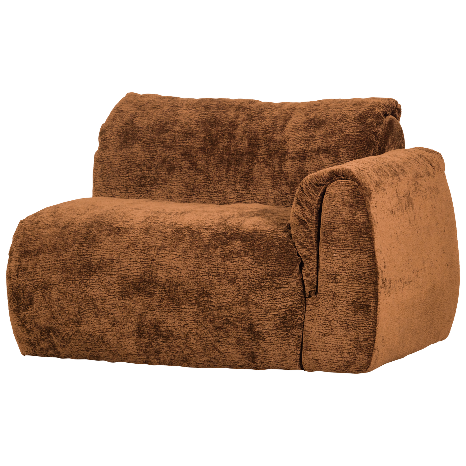 WOOOD Baggy 1-Zits Met Arm Rechts - 3D Chenille - Middenbruin -