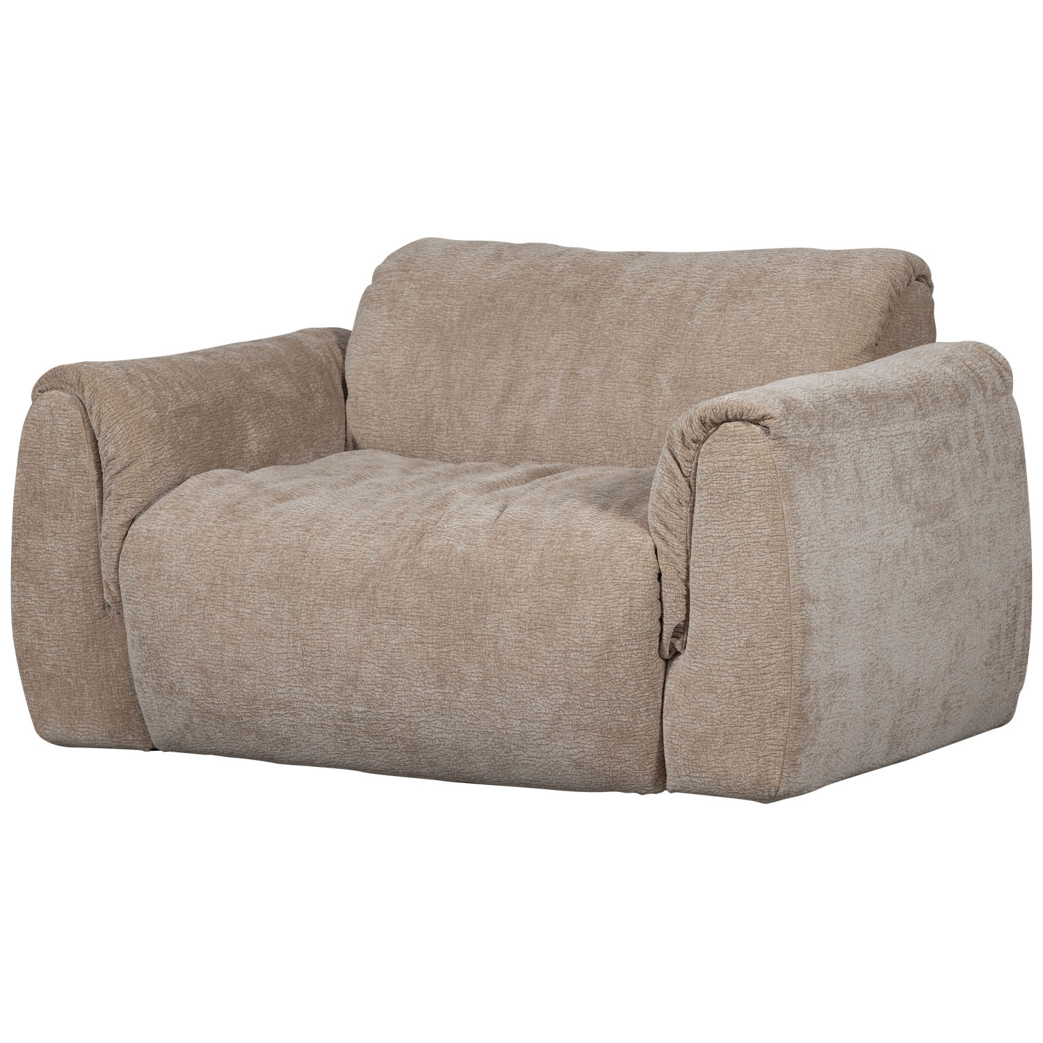 WOOOD Baggy Loveseat - 3D Chenille - Zand - 81x138x101