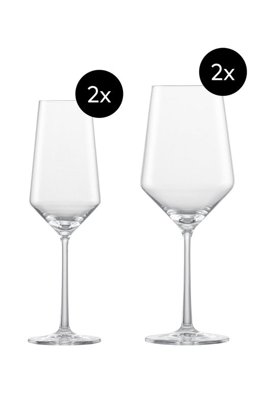 Zwiesel Glas Pure 4-delige Date Night Set - Wijn- en Champagneglazen