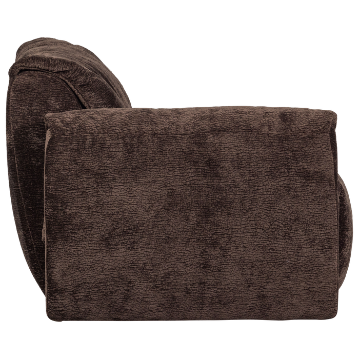 WOOOD Baggy 1-Zits Met Arm Links - Chenille - Donkerbruin - 81x114x101