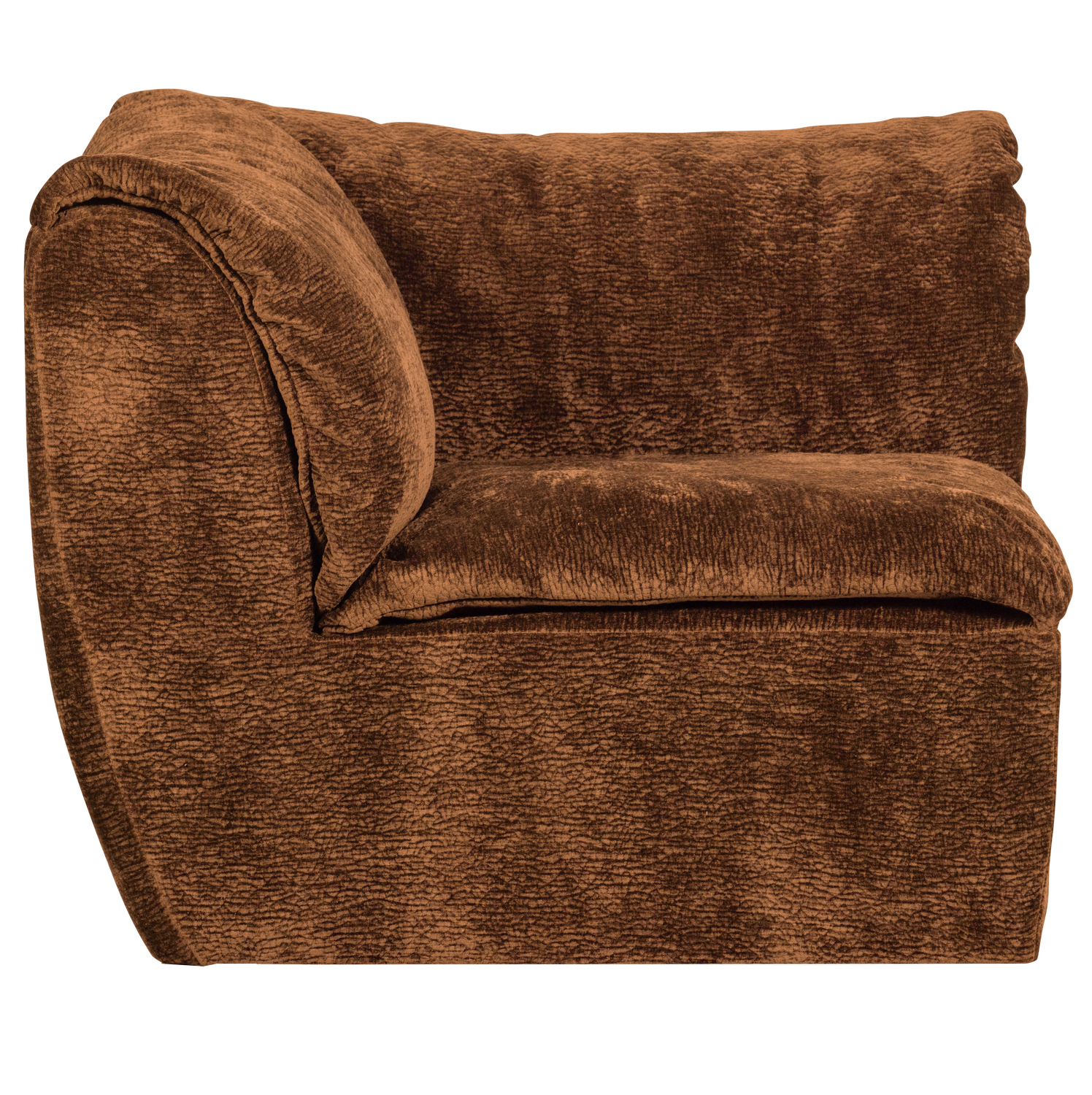 WOOOD Baggy Hoekelement - 3D Chenille - Middenbruin - 81x96x96